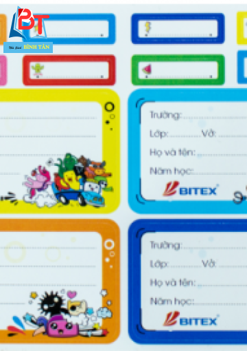 Nhãn vở School Bus LB05 (50 xấp/hộp)