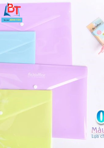 Bìa nút Pazto màu Pastel A4 Thiên Long Flexoffice FO-CBF009