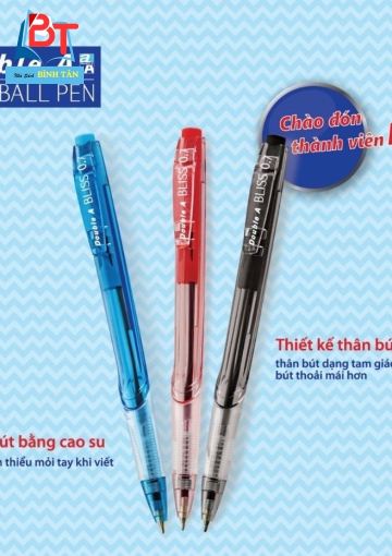Bút bi Bliss (Double A) 0.5 (hộp 12 cây = 41.000đ)