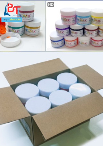 Màu vẽ Acrylic hủ 100ml / hộp 6, hộp 12