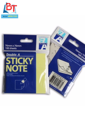 Giấy note DoubleA 3*2inch - vàng 100s