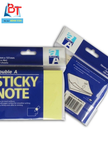 Giấy note DoubleA 3*4inch - vàng 100s