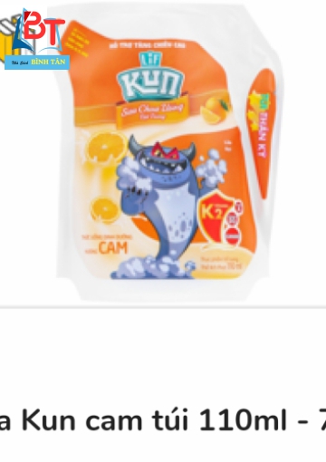 Sữa Chua Kun Túi 110ml - Vị Cam